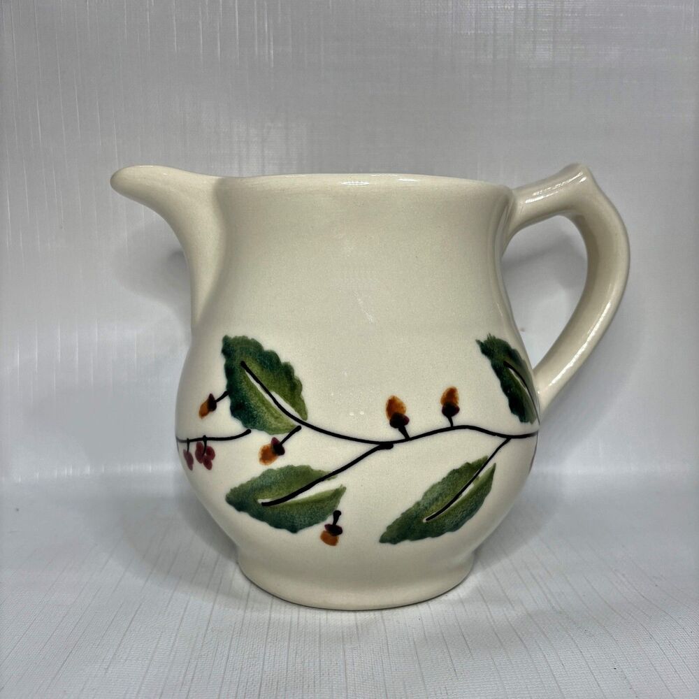 Vintage Hartstone Pottery Milk Pitcher Farmhouse Country Made USA 1976 Cottage